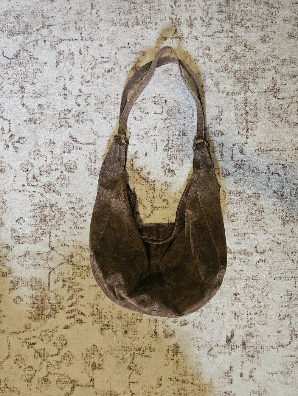 Free People Roma Suede Tote In Coconut Shell - Picture 5 of 7